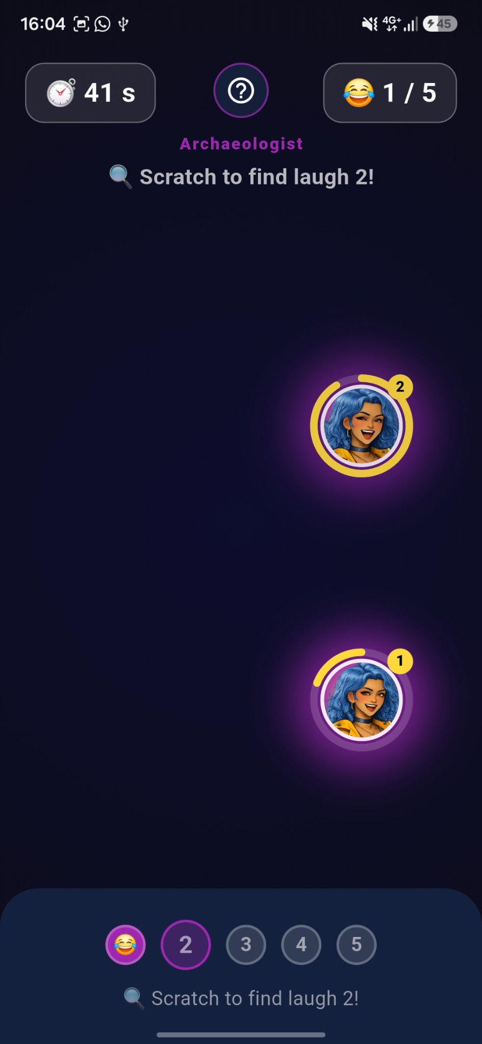 Laugh Hunt gameplay with revealed laugh orbs