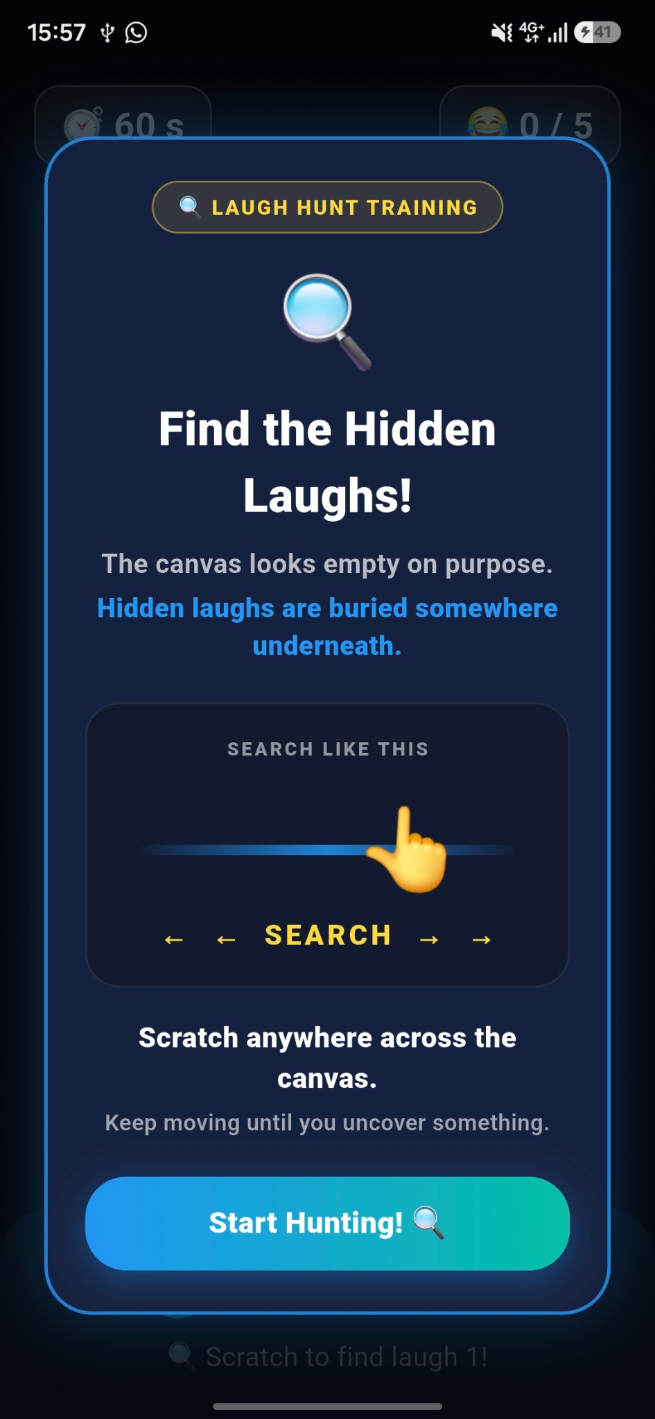 Laugh Hunt training introduction